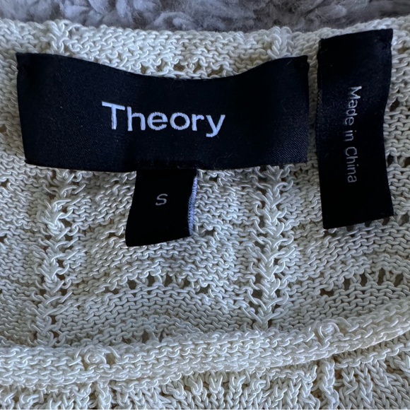 Theory Crochet Top Minimalist Quiet Luxury Coastal Cottagecore - Picture 7 of 12